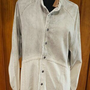 Ombre Gray to Cream Corduroy Dress